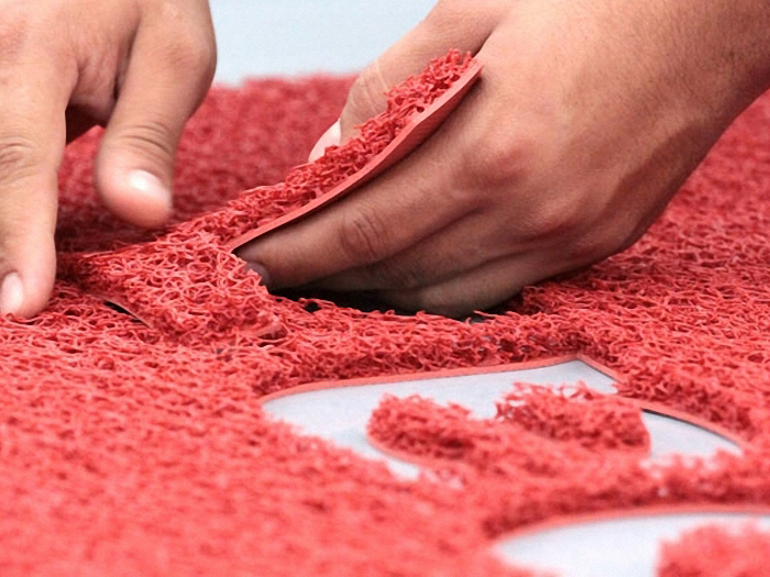 汽车丝圏脚垫切割样品