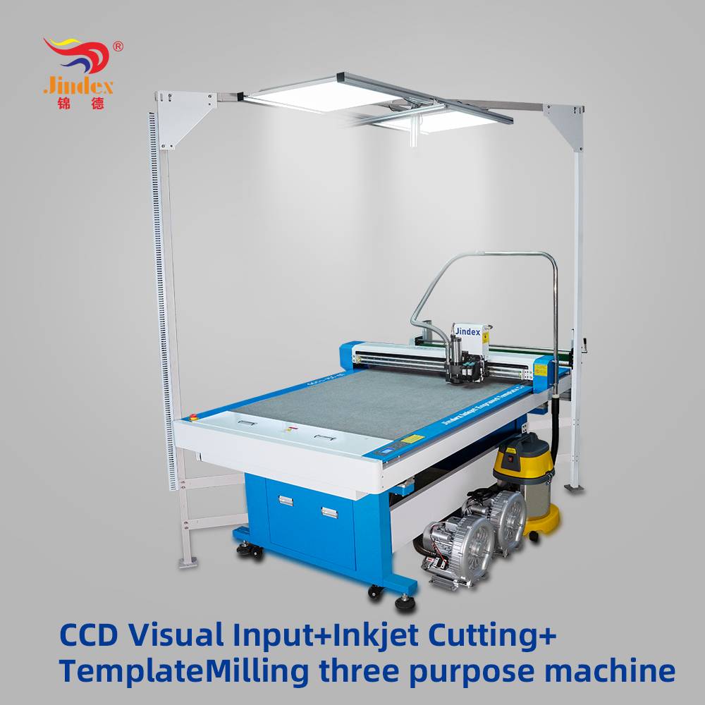 Visual Input+Inkjet Cutting+TemplateMilling three purpose machine